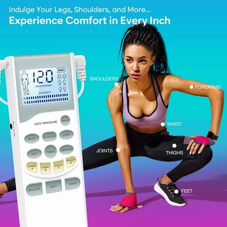 Easy@Home Professional Rechargeable TENS Unit Muscle Stimulator Tens Machine Massager, 2-Output EHE012PRO