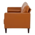 thumbnail image 5 of A&D Home Anza 3-Seater Tufted Faux Leather Sofa, Camel, 5 of 8