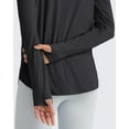 thumbnail image 3 of G4Free Lightbreeze Womens UPF 50+ Sun Shirts with Hoodie Long Sleeve Workout Tops Half Zip Rash Guard Hiking Fishing, 3 of 7