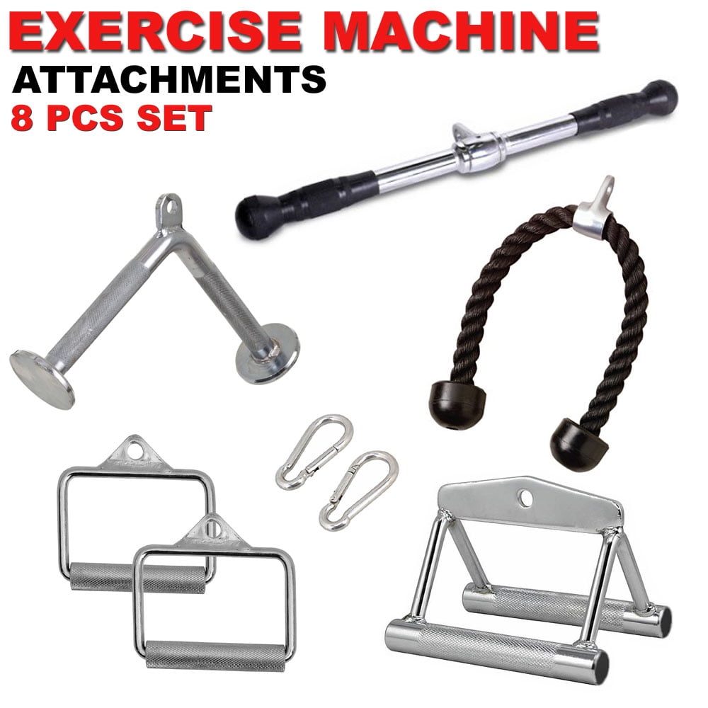 Fitness Maniac Home Gym Cable Attachment Handle Machine Strength Exercise Chrome PressDown Metal