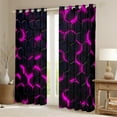 thumbnail image 2 of Manfei Neon Pink Honeycomb Blackout Curtains Set of 2 (52x84 Each), Abstract Geometric Window Curtains, Teens Boys Girls Kids Curtains and Drapes, Curtains and Drapes Home Decor, 2 of 6