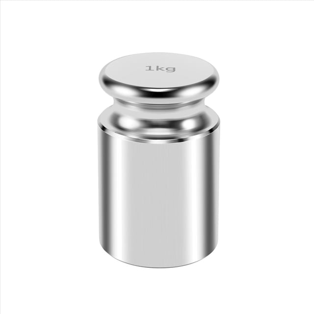 Peso de CalibracióN para BáScula Digital , Acero al Carbono, Acabado Cromado, 1000G (1KG WGT)