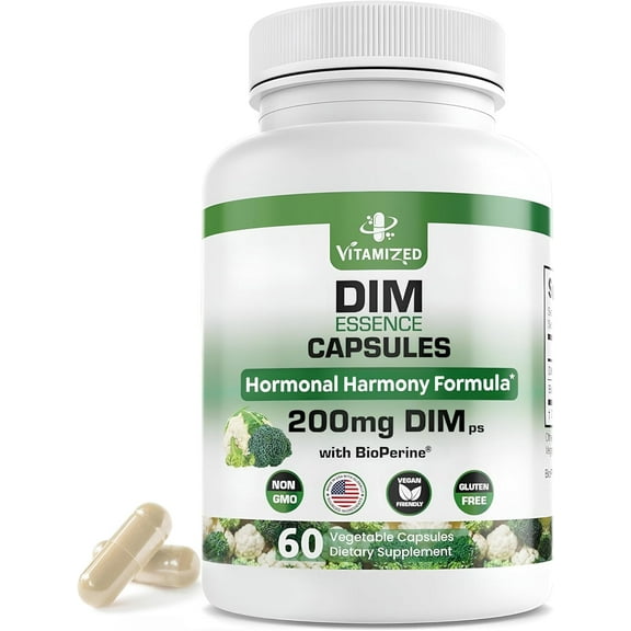 Dim Estrogen Supplement for Hormone Harmony & Skin Health - Diindolylmethane for Metabolism Balance