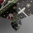 thumbnail image 5 of Black Christmas Santa Pattern Square Tablecloth,Waterproof Square Table Cover,Wipeable Spillproof Washable Table Cover for Home Kitchen Party Decor 42"X42"(107x107cm), 5 of 6