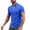 Blue, variant on Men's Casual Summer T-Shirt Soft Zipper Stand Collar Short Sleeve Quick-Dry T-Shirts Outdoor Gym Athletic Tee Tops Yellow XL(XL)