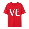 thumbnail image 3 of Hot Sale!! T-Shirts de la Saint-Valentin pour Femmes Imprimés Graphiques Mignons Léopard Cœur T-Shirts Décontractés Manches Courtes Col Rond Rouge + L, 3 of 7