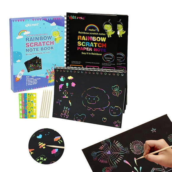 Tuplbcv Colorful Scratch Book Festival Scratch Paint Colorful Drawing Scratch Paper Easy To Operate Relaxing And Stress Relieving