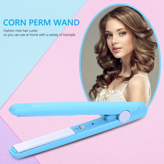 Hair Corn Perm Stick Mini rizador de pelo Varita de pelo rizado Rizador (azul) Likrtyny Cuidado Belleza