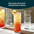 thumbnail image 4 of Libbey Tiki Bamboo Highball Drinking Glasses, Iconic 16 Oz Tall Cocktail Glasses Set of 4, Modern Highball Cocktail Glasses for Backyard and Summer Parties, 4 of 6