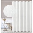 thumbnail image 1 of Cortina de ducha Gibelle, tela texturizada en 3D, color blanco, 180 x 180 cm, 1 of 7