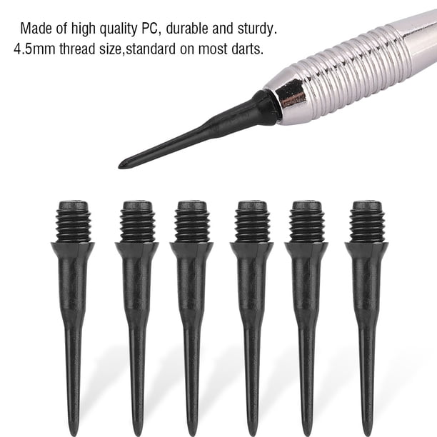 100 Pointes De Fléchettes Souples 27 Mm – POM, Filetage 2BA, Noir Et Blanc, Pour Fléchettes électroniques