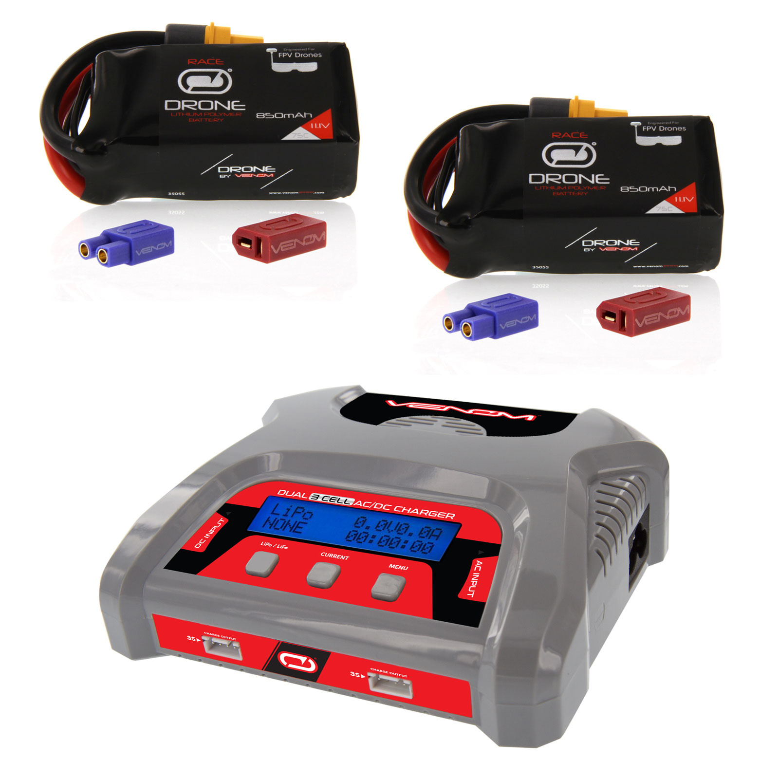 Venom 50W Dual Output AC/DC 6 amp 3S LiPo RC Battery Balance Charger