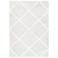 thumbnail image 2 of SAFAVIEH Tahoe Elwyn Trellis Shag Runner, 2' x 9', Silver/White, 2 of 10
