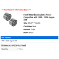 thumbnail image 2 of Front Wheel Bearing Set 2 Piece - Compatible with 1999 - 2006 Jaguar XK8 2000 2001 2002 2003 2004 2005, 2 of 2