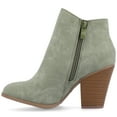 thumbnail image 5 of Journee Womens Vally Inside Zip Stacked Heel Booties, Widths Available, 5 of 10
