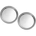 thumbnail image 1 of Soro Essentials - Juego de 2 bandejas redondas de acero inoxidable de 14" para servir - Bandeja apilable para servir aperitivos, charcutería, aperitivos y postres para usar en bares y restaurantes, 1 of 5