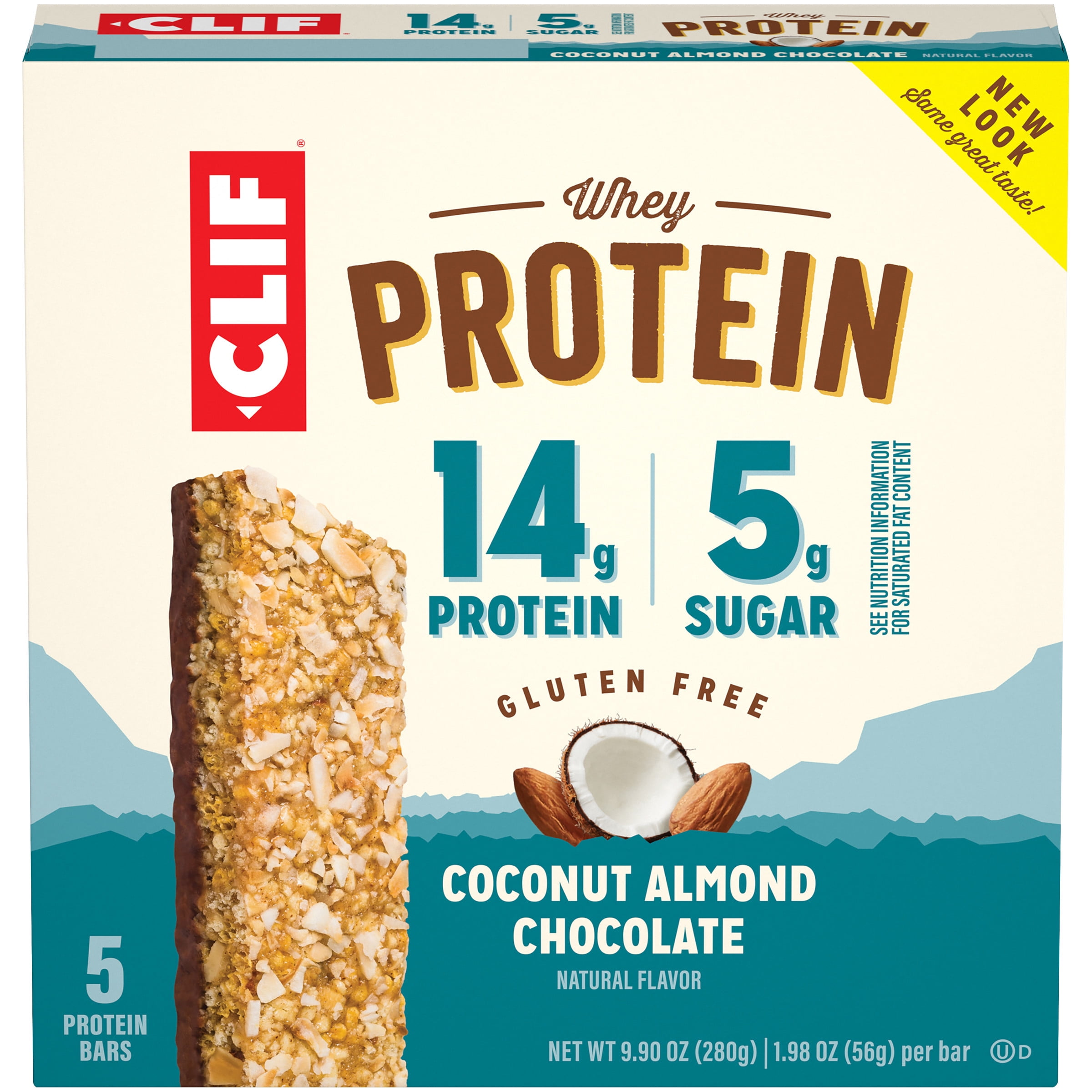 CLIF Bar® Whey Protein Coconut Almond Chocolate Protein Bars 5 ct Box