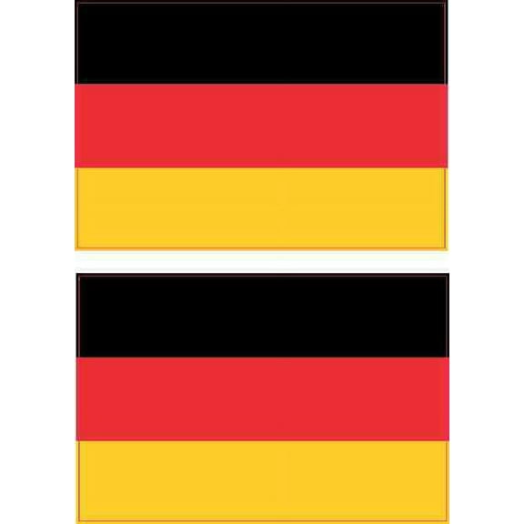 3in x 2in German Flag Stickers