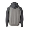 thumbnail image 3 of J-America Adult Vintage Heather Hooded Fleece Sweatshirt, Smoke/Charcoal, 2XL, 3 of 3
