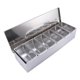 thumbnail image 3 of Caja de condimentos de acero inoxidable Caja de condimentos de chef de restaurante con tapa Caja Tanque de condimentos para el hogar Plata, Plata, 3 of 5