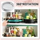 thumbnail image 4 of Estante giratorio para tocadiscos, almacenamiento de cosméticos, organizador antideslizante, bandeja para utensilios de cocina para dormitorio, suministros para el hogar, blanco pequeño Inevent HA011511-08B, 4 of 7