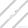 thumbnail image 1 of 2.5mm Franco Arrow-Link Italian Chain Necklace in .925 Sterling Silver w/ Rhodium, 1 of 2