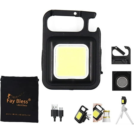 

Mini Flashight 500 Lumens 46g 4 × 6cm 500mAh Waterproof Rechargeable Pocket Light (2 Packs Square)