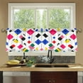 thumbnail image 4 of Yayeee Kitchen Curtains Tier Set of 2 Light Filtering 57"x24" Over Sink Window Panels, Cartoon Graphic, 4 of 7