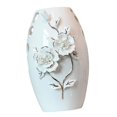 thumbnail image 2 of Florero de , decoración de mesa, patrón de tallado de flores, decorativo para decoración para sala de estar, ligero y versátil , 25.5 cm x 16.5 cm 255 cm x 165 cm, 2 of 8