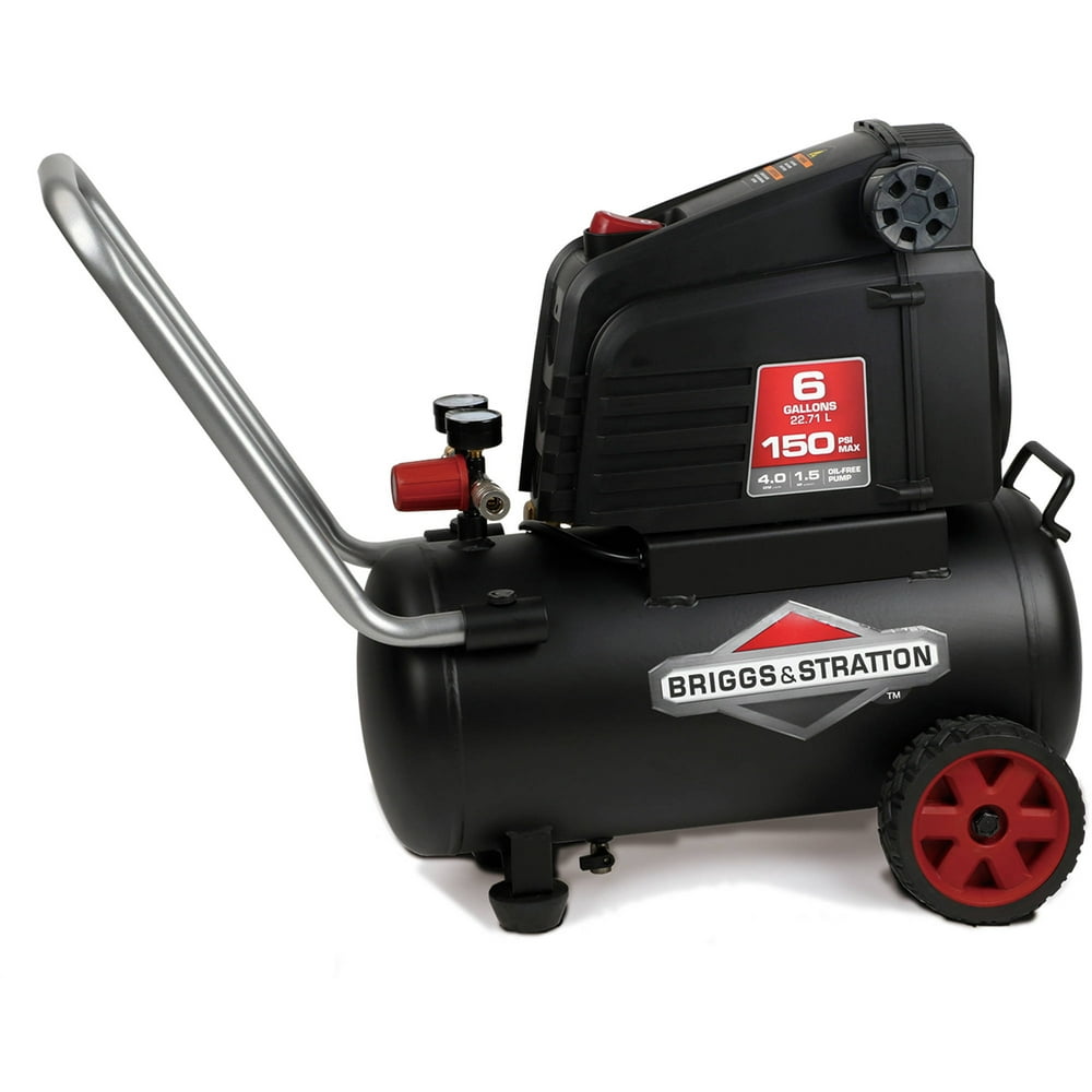 Briggs and Stratton 6Gallon Air Compressor, 1.5 HP, 150 PSI, 07402400