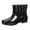 Black, variant on Women's Short Rain Boots Waterproof Slip on Ankle Rubber Outdoor Garden Shoes