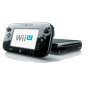 Restored Nintendo Wii U WiiU Black Console 32GB Deluxe Gamepad Cables Sensor Bar (Refurbished)