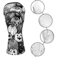 thumbnail image 3 of Golf Club Head Covers BlackWhite Pumpkin for Driver and Fairway Woods, Premium PU Leather, Waterproof, Velvet Lining, Unisex Golf Gift, 3 of 11