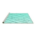 thumbnail image 2 of Ahgly Company Machine Washable Indoor Rectangle Solid Turquoise Blue Modern Area Rugs, 2' x 4', 2 of 4