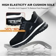 thumbnail image 2 of Work Safety Shoes Lightweight Slip Resistant Air Cushion Running Shoes Puncture Proof Sneakers for Construction, Warehouse, Running, 2 of 6