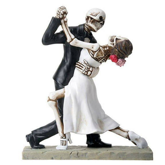 Skeleton Wedding Couple Dancing Day of the Dead Dia de Los Muertos Figurine