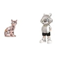 thumbnail image 1 of Estatua de gato , figura decorativa de escritorio, escultura de cerámica, adorno para estante, arte único, ideal para regalar, decoración de, 1 of 8