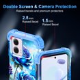thumbnail image 3 of Casetego for Moto G Power 5G 2024 Case,Glow in The Dark Three Layer Heavy Duty Shockproof Protection Hard Plastic Bumper+Soft Silicone Protective Case,Blue Rose, 3 of 8