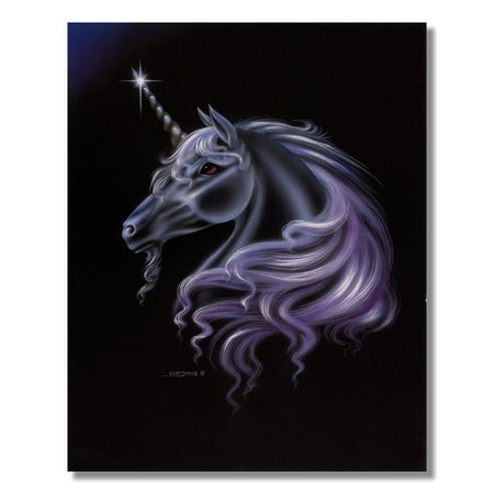 Hildebrandt Fantasy Art - White Unicorn Moon Wind Sue Dawe Fantasy Wall Picture 8x10 Art Print