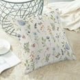 thumbnail image 3 of Spring Pillow Covers 20x20 Inch Set of 2, Sage Green Blue Wild Flower Throw Pillows Case,Colorful Seasonal Floral Plant Outdoor Decorative Farmhouse Decor Cushion Covers for Home Sofa Bed Couch, 3 of 5