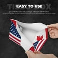 thumbnail image 5 of Lsque USA Canada Flag Printed Long Tissue Box Cover Holder, Facial Paper Organizer Dispenser,Triangle with Bottom Belt, PVC Leather Decorative Organizer, 5 of 9