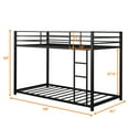 thumbnail image 2 of Gymax Twin Over Twin Bunk Bed Metal Platform Bed Frame W/ Guard Rails & Side Ladder, 2 of 10
