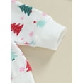thumbnail image 6 of Wassery Baby Christmas Outfits for Boys Girls Newborn Christmas Tree Print Long Sleeve Round Neck Sweatshirt Long Pants Set Toddler Boys Girls 2 Piece Fall Clothes, 6 of 8