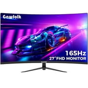 Gawfolk Curved 27 inch Gaming Monitor 165Hz, 144Hz PC Monitor Full HD 1080P, Frameless Computer Display Support VESA, DP, HDMI Port (Black)