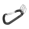 thumbnail image 1 of Hebilla de seguridad de aleación con 3 uds. De anillos Clip para llavero ganchos para colgar rápidos (negro) JShteea Para Estrenar, 1 of 9