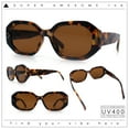 thumbnail image 2 of Womens Luxe Mod Fashion Octagon Beveled Thick Plastic Sunglasses Tortoise - Brown, 2 of 8