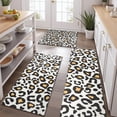 thumbnail image 2 of Black and Yellow Of Leopard Print Kitchen Rugs Sets Of 3,Kitchen Runner Rugs Non Skid Washable,Decorative Kitchen Floor Mats for Kitchen,Sink,Laundry,17"x30"+ 17"x47" + 17"x59", 2 of 6