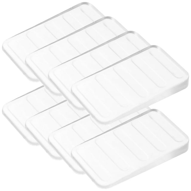 OULII 8Pack Plastic Shims for Leveling Toilet Transparent PVC Wedge Shims