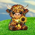 thumbnail image 3 of Desk Lamp, Sunflower Highland Cow Statue Lamp, Resin LED Night Light, Cute Desktop Ornament with Sunflower, Bedroom Home Decor Gift, Decorative Figurine Light, 3 of 7