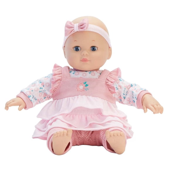 Muñeca Madame Alexander para bebés, 14 cm, con botella floral rosa